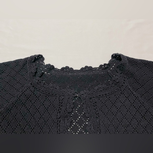 Vintage Crochet Open Front Cardigan - Picture 6 of 11